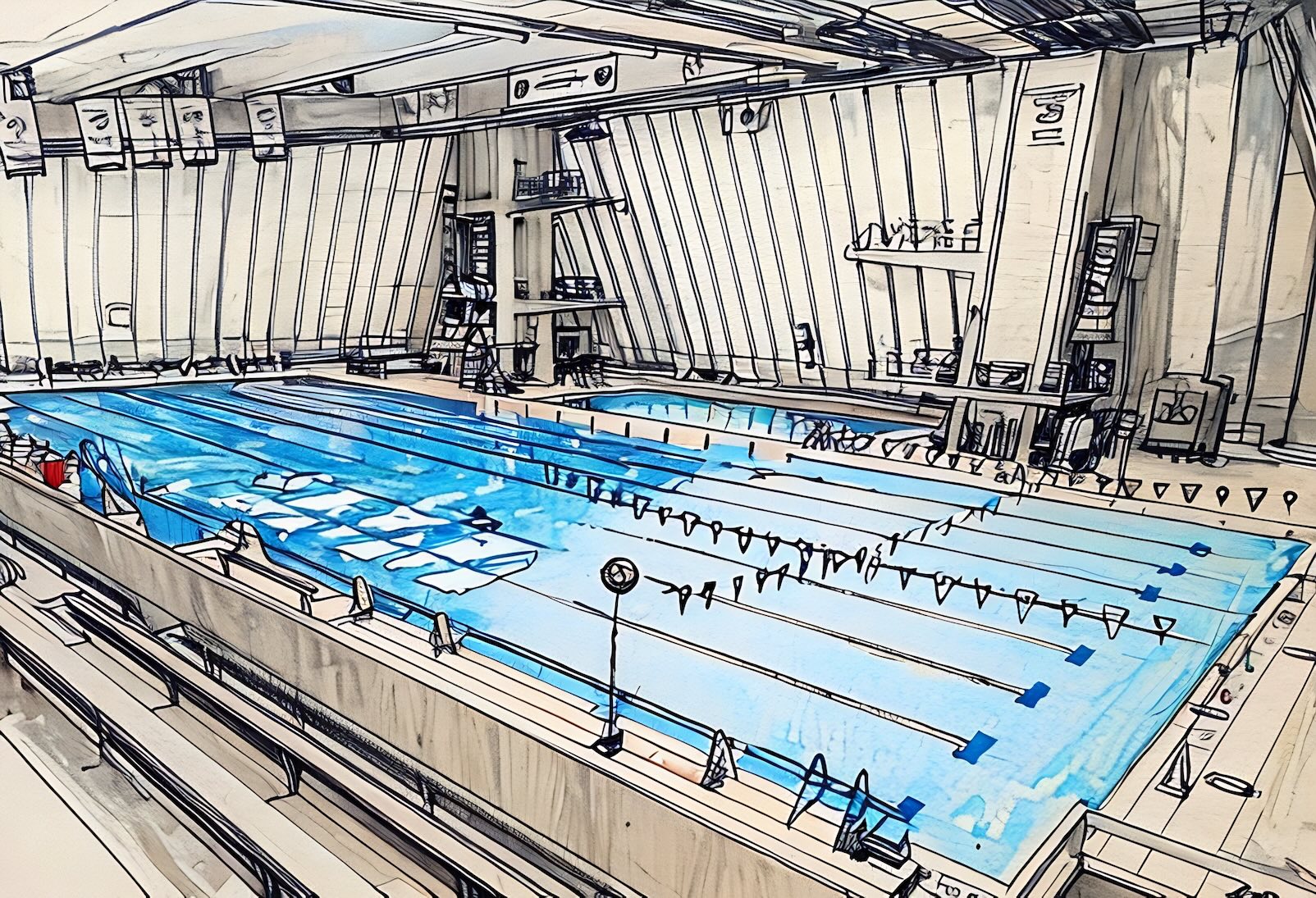 Vancouver Aquatic Centre 50m Pool Illustration